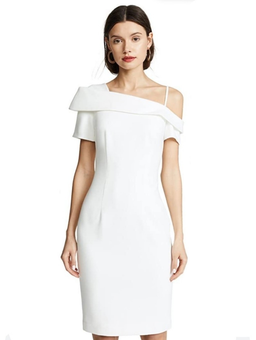 Black Halo Stiles Asymmeterical Sheath Dress